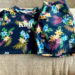 Kith swim shirt and swim shorts